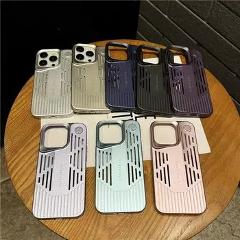 Для Apple iPhone 15 14 13 12 11 Pro Max ароматерапия теплоотвод дышащий охлаждающий ПК чехол антиотпечатков пальцев защитная задняя крышка Shell For iPhone 11 чёрный