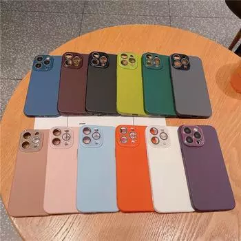 Для Apple iPhone 15 Pro Max полное покрытие, прочный жесткий чехол для ПК с защитой от отпечатков пальцев и пленкой для объектива, защитная задняя крышка For iPhone 15 чёрный