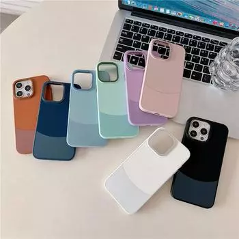 Для Apple iPhone 16 15 Plus Pro Max прочный монтажный цветной чехол из ТПУ + акриловой матовой кожи с защитой от падений и защитой от ударов For iPhone 15 чёрный