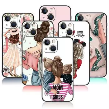 Для Apple iPhone XR 13 Pro Max X 8 Plus 7 XS 11 12 14 SE2 6 SE2022 5S Mini SE 6S телефон женщина девушка супер мама ребенок Coque iPhone 14