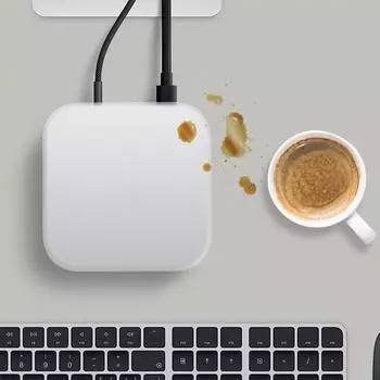 Для Apple Mac Mini M4 консольный чехол силиконовый защитный буфер протектор чехол Mac Mini Dustproo F1H6 Transparent Black-1pcs