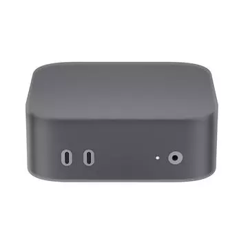 Для Apple Mac Mini M4 консольный чехол силиконовый защитный черный/белый Mac Anti-Drop для Apple Dust D2F4 Transparent Black-1pcs