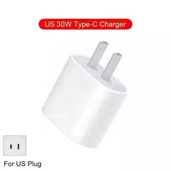Для Apple PD 30W USB Type C зарядное устройство для iPhone 15 13 12 11 14 16 Pro Max Plus XR X iPad быстрое зарядное устройство адаптер кабель для быстрой зарядки US 30W Fast Charger