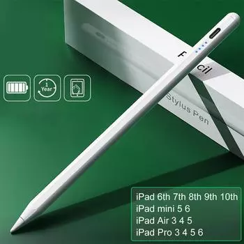 Для iPad Pencil Palm Rejection Power Display Ipad Pencil Pen Для iPad Аксессуары 2022 2021 2020 2019 2018 Pro Air Mini Stylus белый
