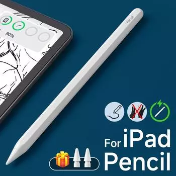 Для Apple Pencil Wireless Charge Palm Rejection Stylus Pen iPad Air 4 5 Pro 11 12.9 13 2024 Mini 6 официальные оригинальные аксессуары