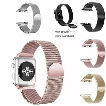 Для Apple Watch Band Band 44mm 40mm for Iwatch Series 6 SE 5 4 3 42mm 38mm Milanese Loop Strap Straps Metal Stailnless Steel Watchband Bracelet For 38MM and 40MM