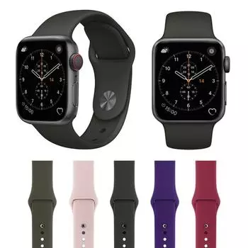 Для Apple Watch Series 3, 2 и 1 38 мм модный простой стиль силиконовый ремешок для наручных часов темно серый