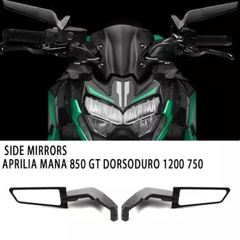 Для Aprilia MANA 850 GT DORSODURO 1200 750 универсальное зеркало для мотоцикла с ветровым крылом, зеркало заднего вида, аксессуары White Lenses