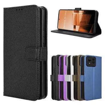 Для Asus Zenfone 11 Ultra Чехол-кошелек из искусственной кожи с ромбовидным узором для ZenFone 11 Ultra Сумки для телефонов со шнурком For ZenFone 11 Ultra фиолетовый