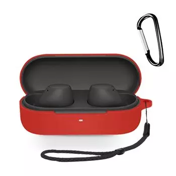 Для этого чехла Sony силиконовый защитный чехол для наушников с видимой светодиодной подсветкой Поддержка беспроводной зарядки Полная защита устойчивый водонепроницаемый красный