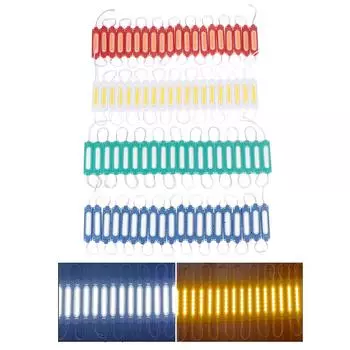 Для автобуса, грузовика, прицепа, сигнальная лампа, стоп-сигнал, 20 шт., 12 В/24 В, светодиодный модуль, боковой габаритный фонарь для грузовика, COB, супер яркий