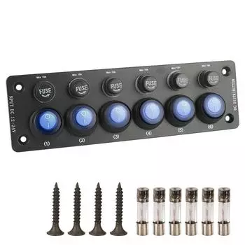 Для автодома, автофургона, 6-позиционные многопортовые розетки и переключатели, кнопка включения/выключения каравана, тумблер 12 В, аксессуары для кемпинга