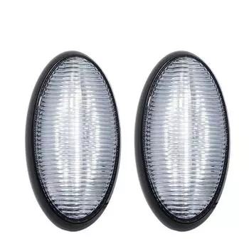 Для автомобильных ламп, настольных ламп, автомобильных аксессуаров, универсальных потолочных светильников для яхт и автофургонов, 18 светодиодов, 12 В, белый свет, эллипс белый