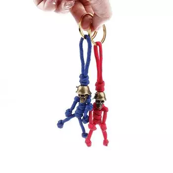 Для автомобиля байкерский шлем кулон череп голова брелок плетеный веревочный приятель рюкзак кукла игрушка ретро маленький подарок чёрный