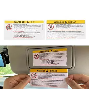Для автомобиля солнцезащитный козырек наклейка на зеркало для макияжа наклейка на подушку безопасности наклейка с предупреждением о безопасности наклейка на доску с предупреждением