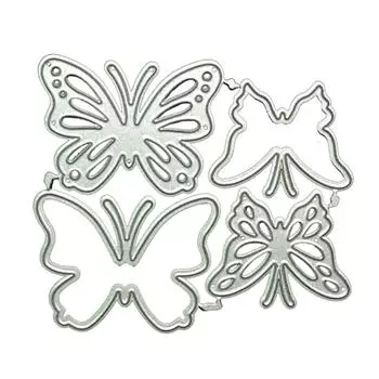 для Бабочки Металлические Вырубные Штампы 4 Шт. для Бабочки Комбинированный Набор Вырубные Штампы Трафареты Декоративные Вырубки Для Альбома