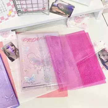 для блокнота формата А5 ПВХ прозрачный чехол для книги многоразовый чехол для защиты рук офисные принадлежности фиолетовый