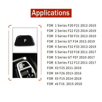 Для BMW 1 2 3 4 5 7 серии F10 F11 F01 F02 X1 X3 X4 F30 F32 F48 F25 рычаг переключения передач автомобиля кнопка автоматической парковки кнопка с буквой P