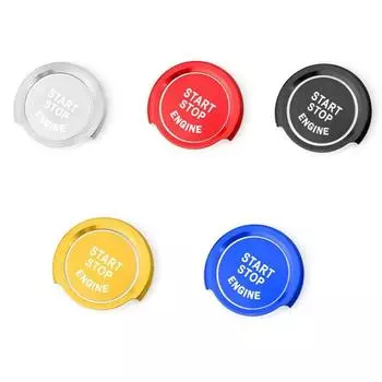 Для BMW 1 2 3 4 серии X1 F48 F20 F21 F30 F32 F33 F34 F36 F45 F46 наклейки на кнопку запуска двигателя автомобиля брелок для ключей зажигания отделка крышки синий