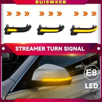 Для BMW 1 2 3 4 X1 M Series F20 F30 F34 F36 E84 F87 i3 Динамический черный светодиодный указатель поворота Последовательный свет зеркала заднего вида жёлтый