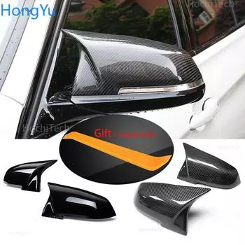 Для BMW 1 2 3 4 X Series крышка бокового зеркала заднего вида F20 F21 F22 F23 F30 F32 F36 X1 E84 F87 M2 узор из углеродного волокна Bright black