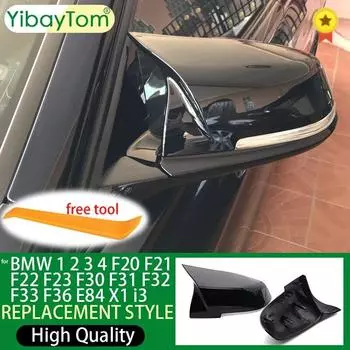 Для BMW 1 2 3 4 X Series крышка бокового зеркала заднего вида F20 F21 F22 F23 F30 F32 F36 X1 E84 F87 M2 аксессуары из углеродного волокна чёрный