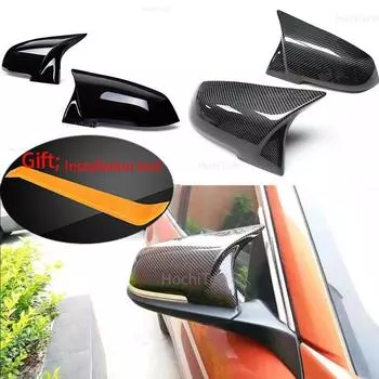 Для BMW 1 2 3 4 X Series крышка бокового зеркала заднего вида F20 F21 F22 F23 F30 F32 F36 X1 E84 F87 M2 аксессуары из углеродного волокна Bright black