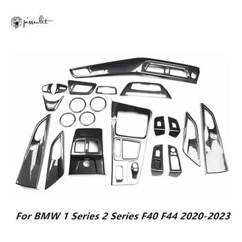 Для BMW 1 2 серии F40 F44 2020+ аксессуары ABS карбоновое стекло окна автомобиля подъемник центральная консоль панель передач рамка ручка рамка F40 F44 LHD