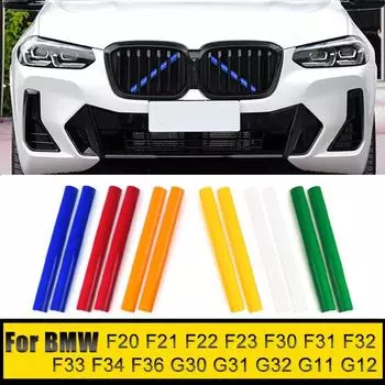 Для BMW 1 3 4 5 6 7 серии F20 F21 F22 F23 F30 F31 F34 F32 F33 F36 G30 G31 G32 G11 G12 автомобильные передние решетчатые накладки отделочные аксессуары белый