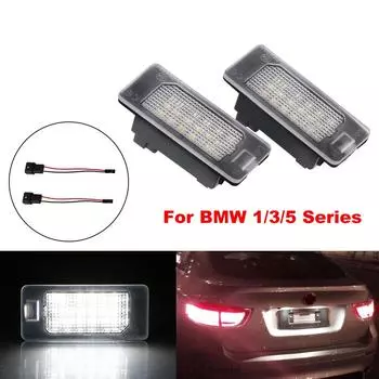 Для BMW 1/3/5 серии E82/E90/E39/E60/F10 12 В 6500 К 2 шт./компл. 18 светодиодных ламп заднего фонаря подсветка номерного знака автомобиля 6500K белый