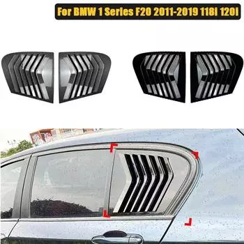 Для BMW 1 серии F20 118i 120i 2011- жалюзи на заднем окне, боковое вентиляционное отверстие, солнцезащитный козырек, крышка на лобовое стекло, наклейка, автомобильные аксессуары Glossy Black