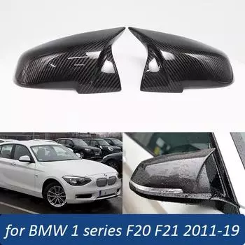 Для BMW 1 серии F20 F21 2011- 114i 116i 118i 120i 125i 114d 116d 118d 120d 125 чехол для зеркала заднего вида из настоящего углеродного волокна 2pcs Black