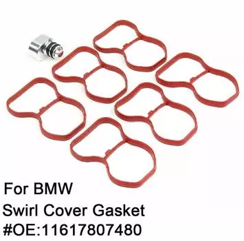 Для BMW 3 Convertible Coupe Touring 5 Gran Touring X5 X6 X7 E90 E92 N57 N57S 11617807480 Впускной вихревой клапан удалить заглушку с прокладками коллектора