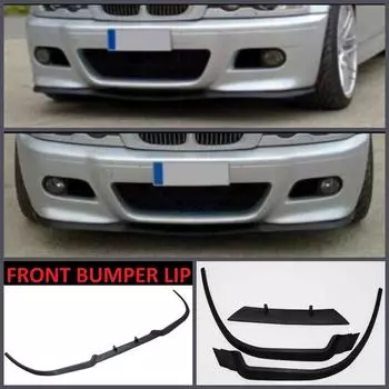 Для BMW 3 серии E46 M3 CUPRA R передний спойлер бампер для губ евро спойлер универсальный 3 шт. комплект кузова сплиттер автомобильные аксессуары
