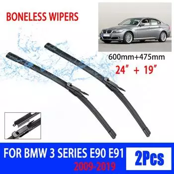 Для BMW 3 серии E90 E91 2009-2019 автомобильный дворник ласточкин хвост мягкий резиновый дворник лобовое стекло ветровое стекло HD тихий автомобильный дворник 24 +19