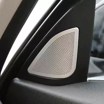 Для BMW 3 серии F30 2013-2018 Нержавеющая дверная панель автомобиля, панель громкоговорителя, крышка динамика, накладка на рамку, наклейка, литье чёрный