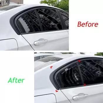 Для BMW 3 серии F30 318i 320i 325i 2013-жалюзи на заднем боковом окне, вентиляционные шторы, крышка, накладка, жалюзи, автомобиль Gloss Black