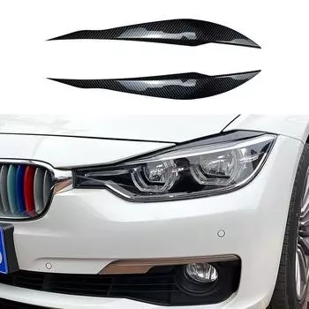 Для BMW 3 серии F30 седан F31 универсал 2011-2018 2 шт. глянцевые черные брови фары веки крышки ABS пластик аксессуары