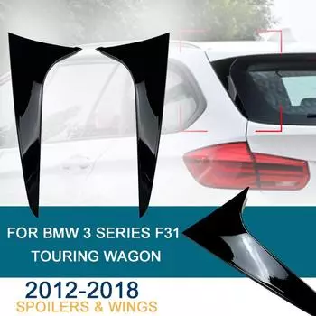 Для BMW 3 серии F31 Touring Wagon 2012-2018 задний сплиттер боковые спойлеры Canards фартуки наклейки комплект кузова автомобильные аксессуары чёрный