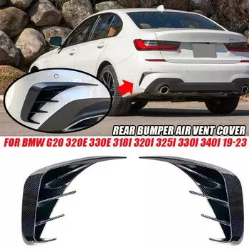 Для BMW 3 серии G20 320e 330e 318i 320i 325i 330i 340i 2019-2024 Задний бампер Спойлер Боковая крышка воздуховода чёрный