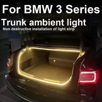 Для BMW 3 серии Освещение багажника Аксессуары для модификации автомобильных световых полос Автомобильная атмосфера Освещение окружающего пространства 3000K Golden слоновая кость