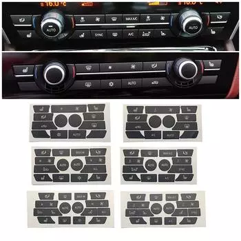 Для BMW 5 5GT 6 7 серии X5 X6 F01 F02 F06 F07 F10 F11 F12 F13 F15 F16 F18 автомобильный кондиционер, кнопка переключения переменного тока, ремонт, наклейка, наклейка