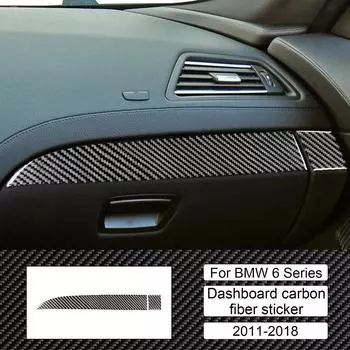 Для BMW 6 серии M6 F12 F13 F06 2011-2018 M Sport наклейки из углеродного волокна для приборной панели Co-Pilot, 2 шт., аксессуары для стайлинга автомобиля Right