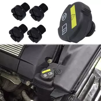 Для BMW E30 E32 E31 E36 E39 E46 E52 E53 F10 F11 E65 E83 E85 E86 Болт для выпуска воздуха из системы охлаждения Крышка расширительного бачка радиатора 1 Kit