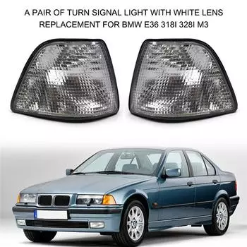 Для BMW E36 318i 328i M3 Указатель поворота с серым белым рассеивателем Замена