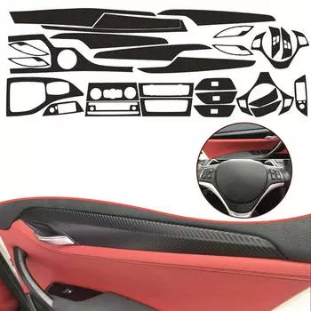 Для BMW E84 2010-2015 3D наклейка из углеродного волокна черного цвета с узором для салона своими руками наклейка для отделки автомобиля наклейки для левого руля CHINA