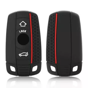 для BMW E90 E92 E91 E60 E61 F20 E87 X5 E70 X6 320i 116i E84 X1 E70 E71 E72 E82 E88 E89 силиконовый чехол-держатель для автомобильного ключа чёрный