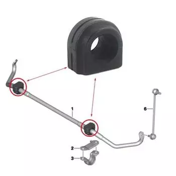 Для BMW F06 F07 F10 F11 F12 F18 520d 520i 528i 640i втулка стабилизатора передней оси 2 шт./компл.