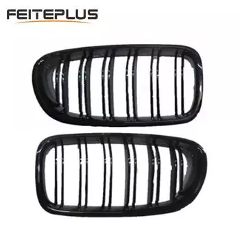 Для BMW F10 5er глянцевый черный с двумя планками M5 стильная передняя решетка для почек гриль 520i 523i 525i 530i 535i