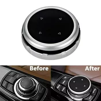 Для BMW F10 F20 F30 IDrive Автомобильная мультимедийная большая ручка, кнопка управления отделкой чёрный